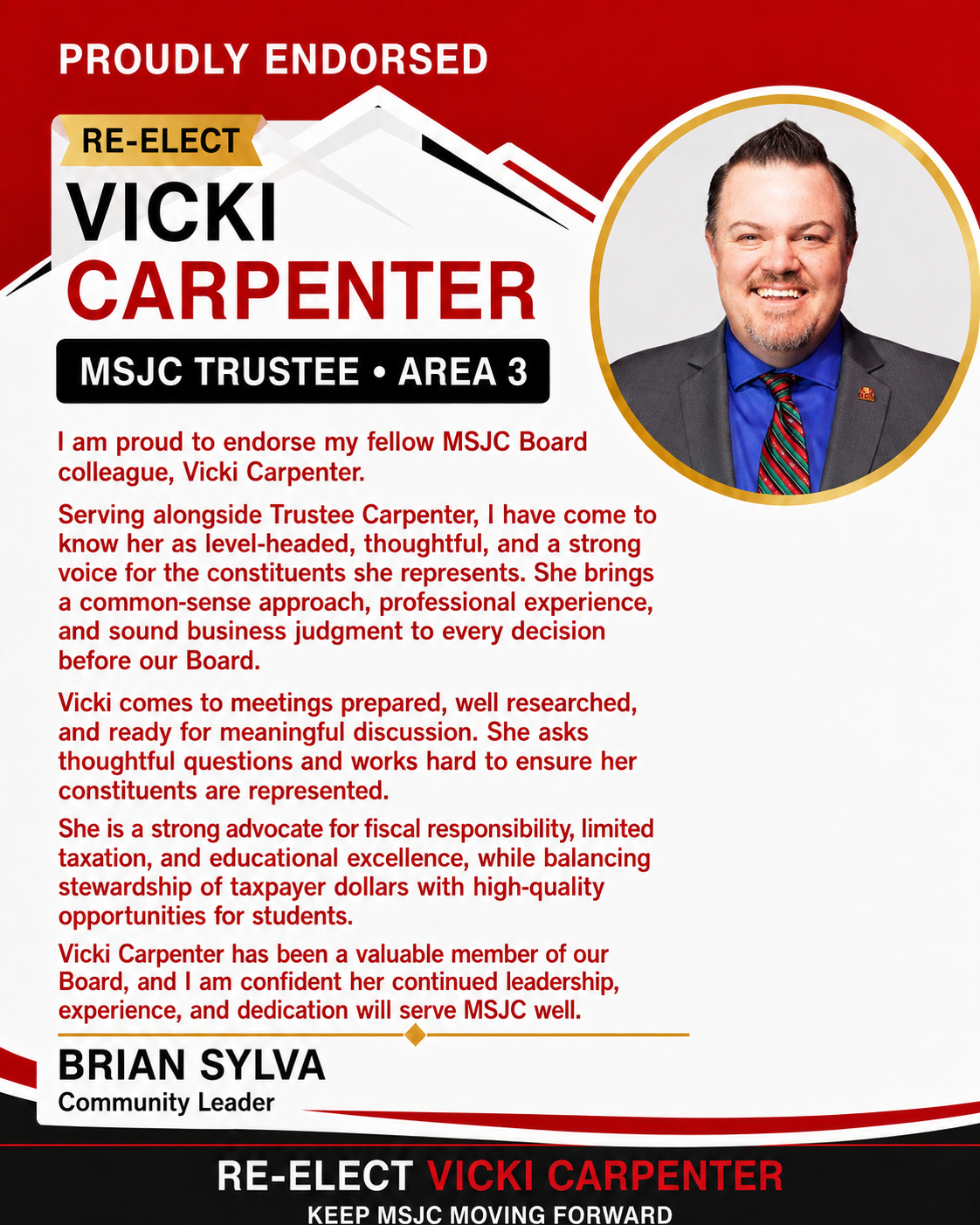 Endorsement flyer: Brian Sylva, Community Leader